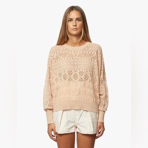 IRO Blush Peypin Point Elle Crewneck Sweater Size M